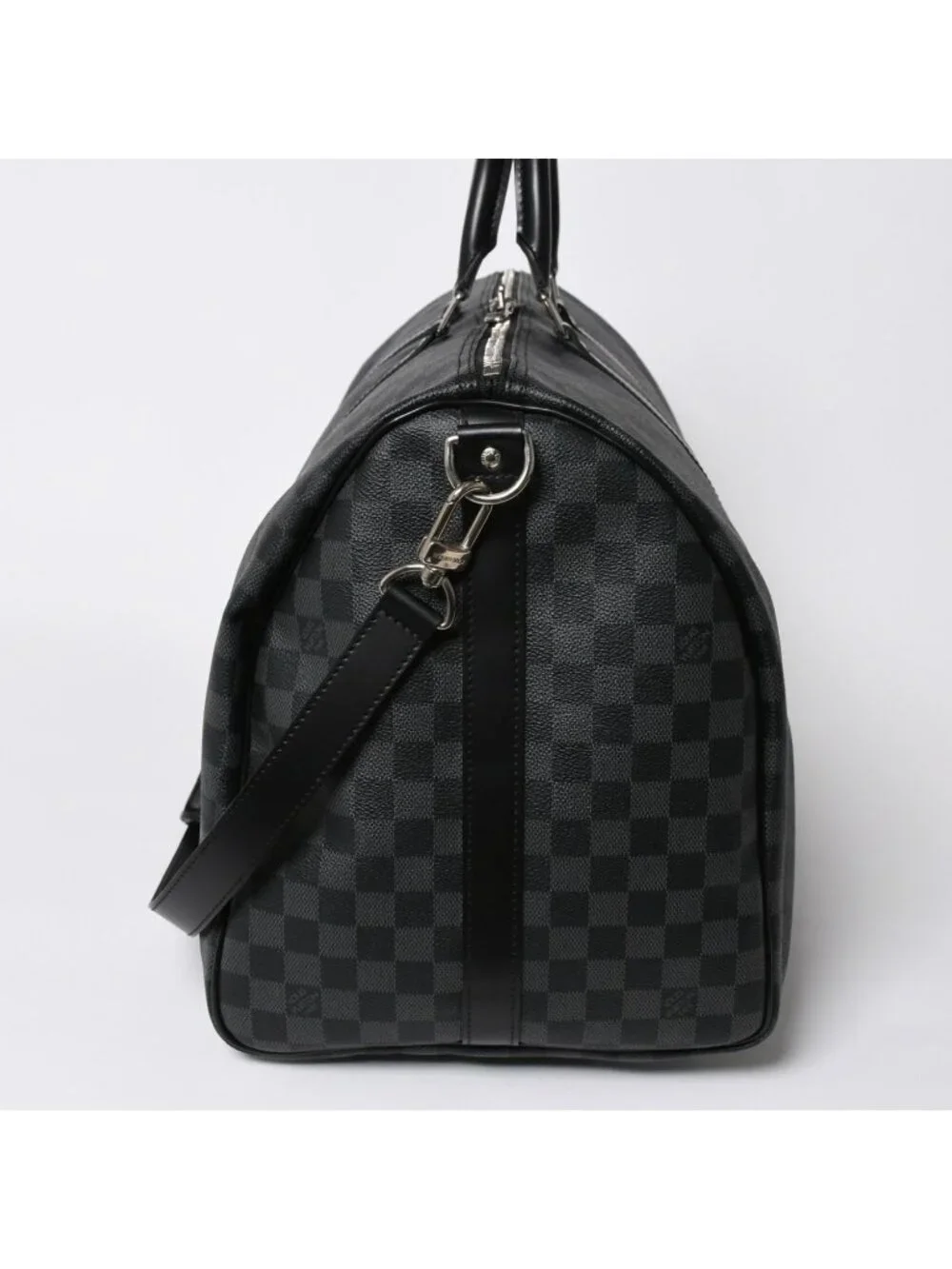 Louis Vuitton Keepall Bandouliere 55 Boston Bag Damier Graphite Black